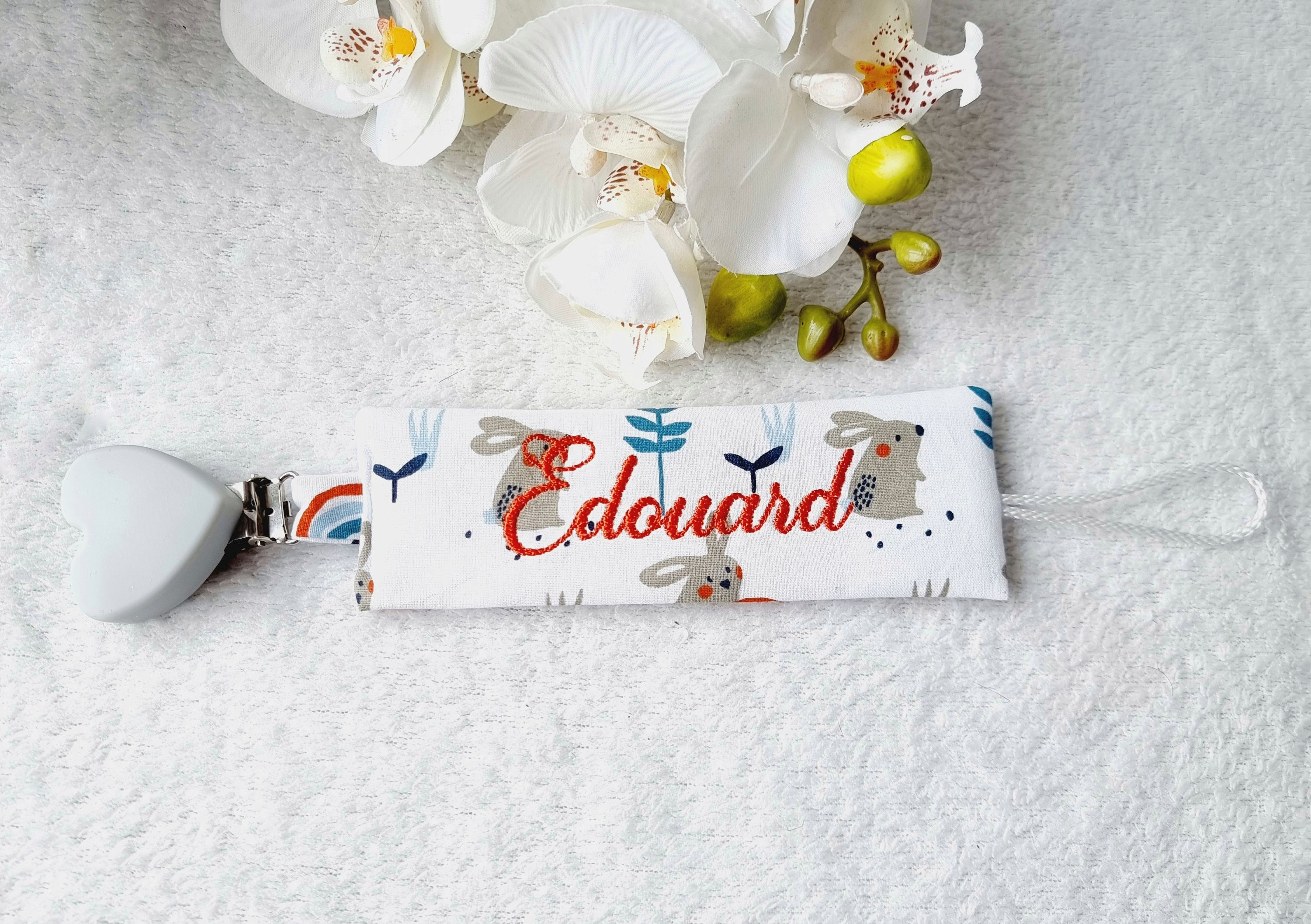 Attache tétine tissus(plusieurs tissus)