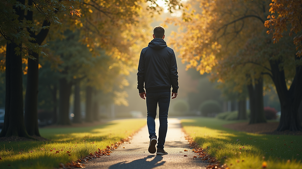 High angle view of a person stepping forward on a path