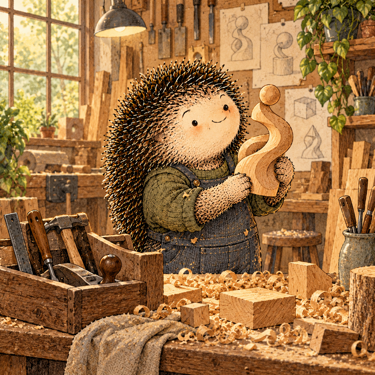 A gentle cream-faced, spiky-furred woodland companion exploring Day 255: Useful Isn't the Same as Alive