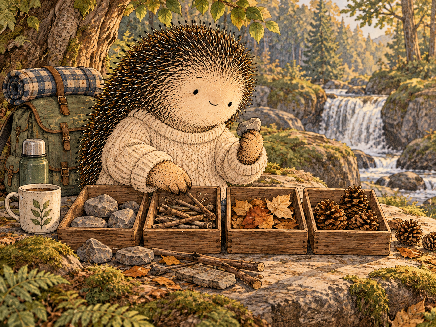 Day 124: Classifying the Block Can Keep Frustration From Becoming Blind Force. Woodland hedgehog illustration.