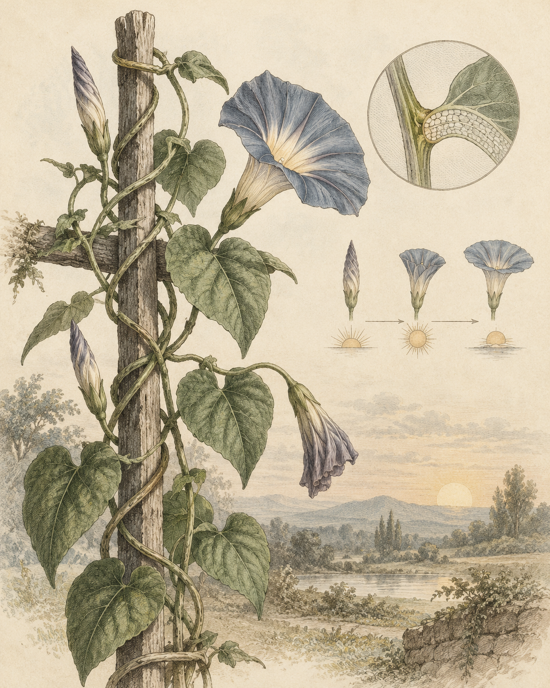 Vintage CWOB scientific illustration for Put Your Values Where Time Can See Them