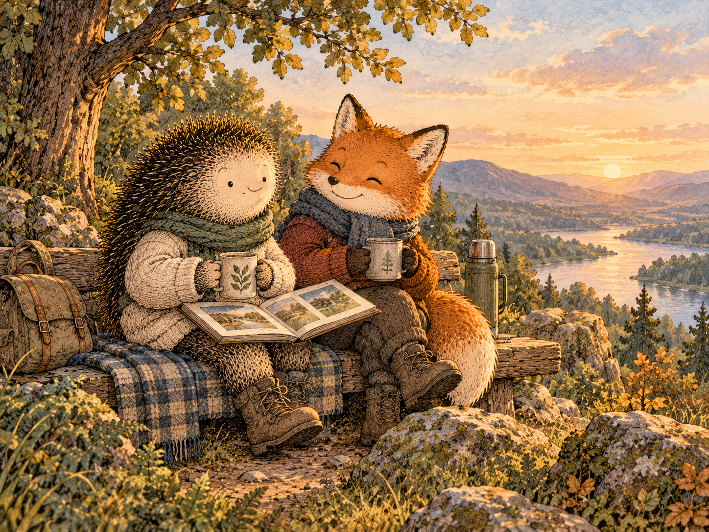 Day 160: Right-Sizing Relationships Reduces the Pressure to Keep Recreating a Life You No Longer Want. Woodland hedgehog illustration.