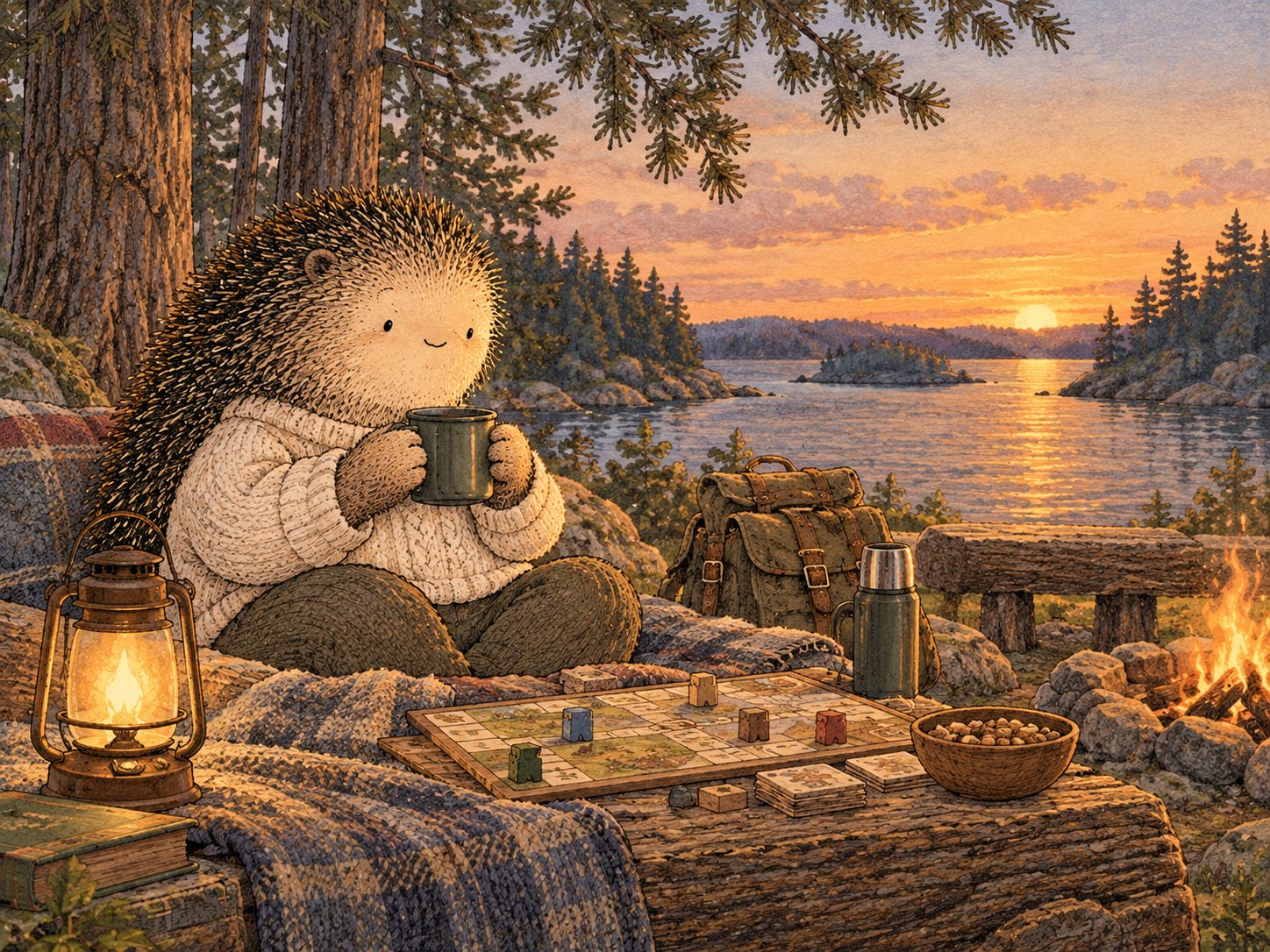 Day 161: When the Activity Has Its Own Reward, Alcohol Becomes Less Important to the Success of the Event. Woodland hedgehog illustration.