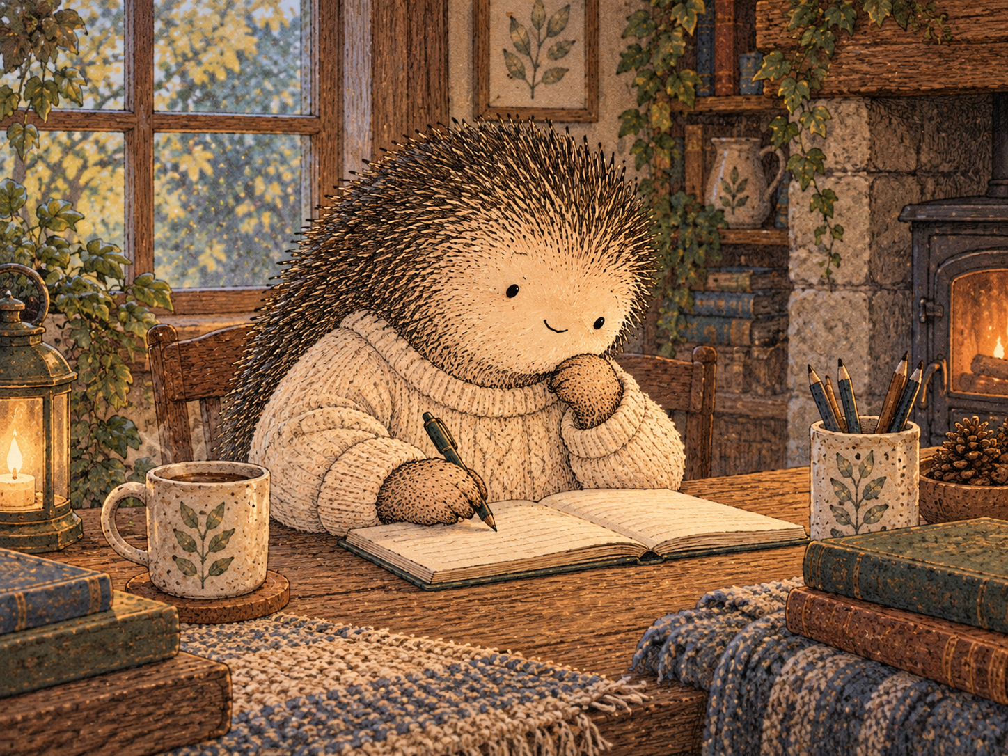 Day 140: Knowing the Underlying Feeling Can Change the Conversation. Woodland hedgehog illustration.