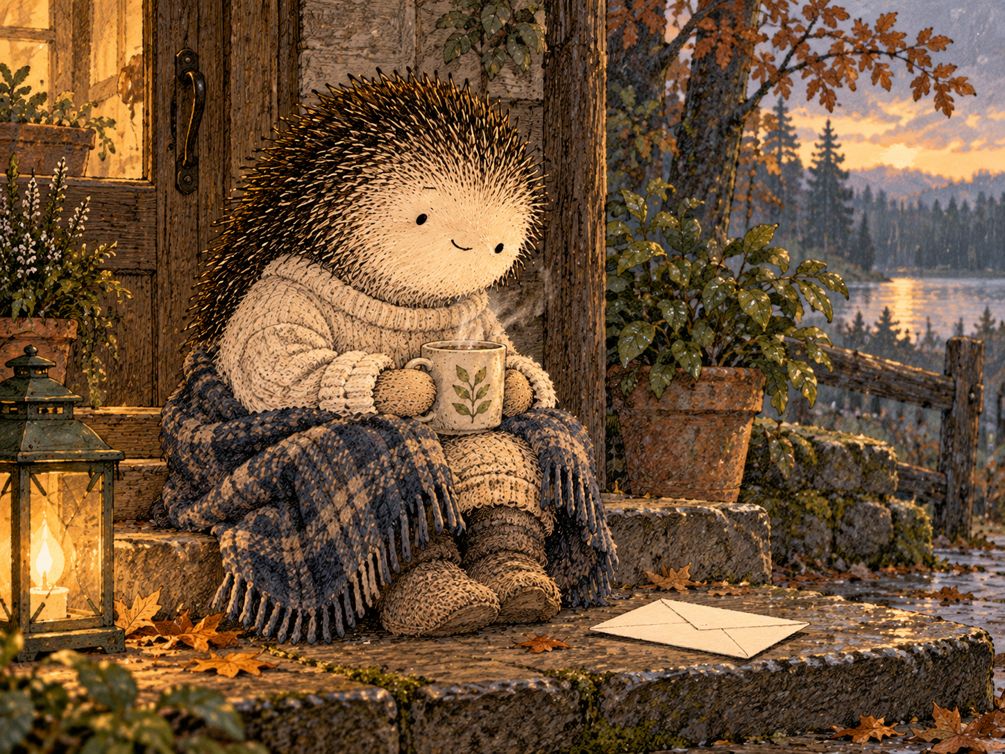 Day 130: Separating the Result From the Meaning Can Keep One Disappointment From Becoming a Global Verdict. Woodland hedgehog illustration.