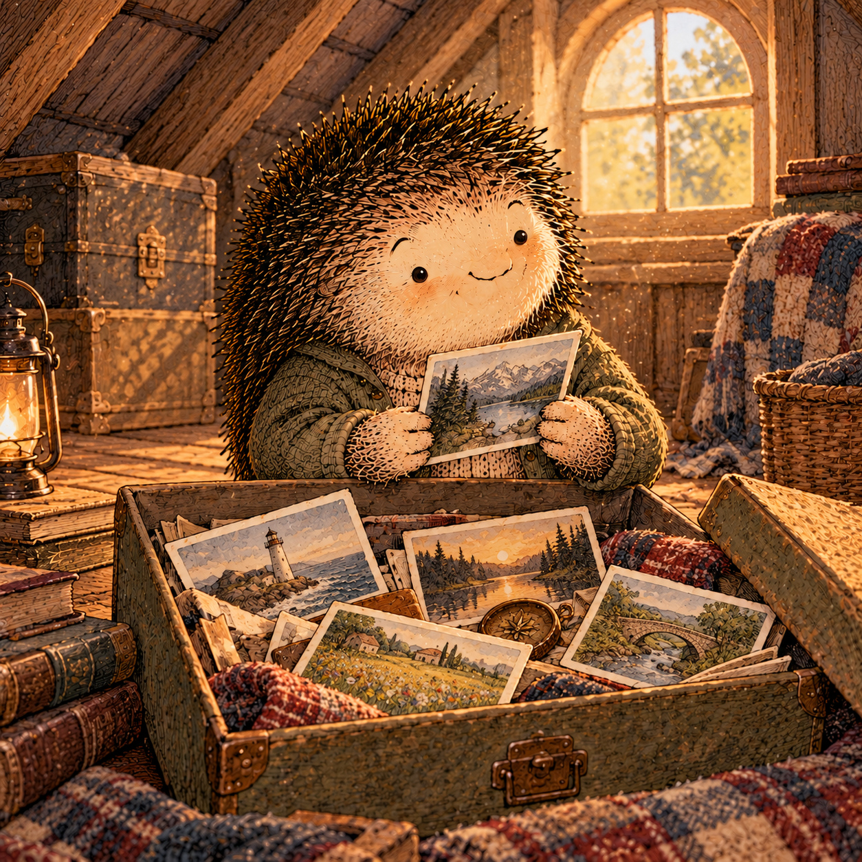 A gentle cream-faced, spiky-furred woodland companion exploring Day 198: When Old Memories Come Back