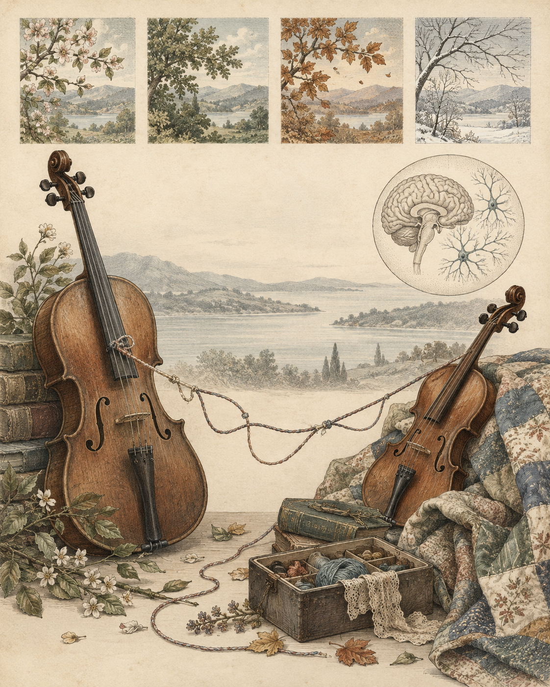 Vintage CWOB scientific illustration for Keep Relationships Alive Through Seasons
