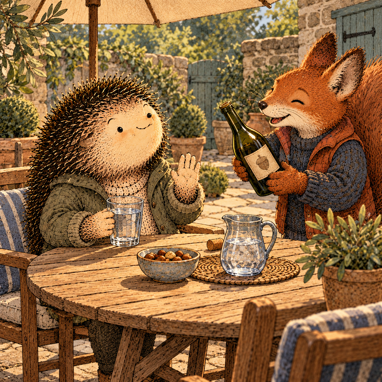 A gentle cream-faced, spiky-furred woodland companion exploring Day 164: The “Just Have One” Conversation