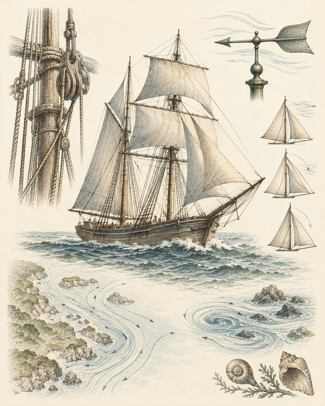 Vintage CWOB scientific illustration for The Second Half Is Different