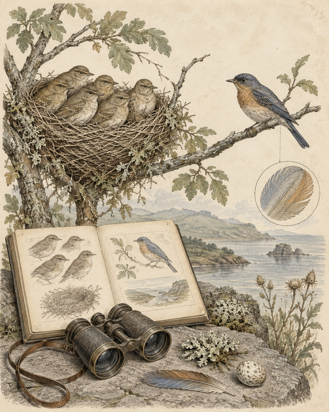 Vintage CWOB scientific illustration for The Person Outside Your Usual World