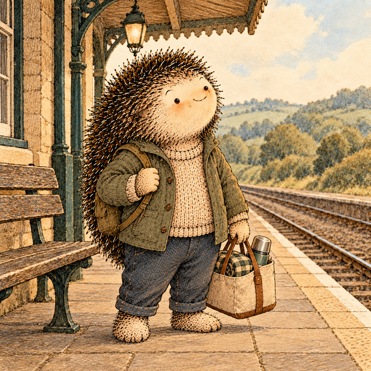 A gentle cream-faced, spiky-furred woodland companion exploring Day 236: Anticipation Is Part of the Reward