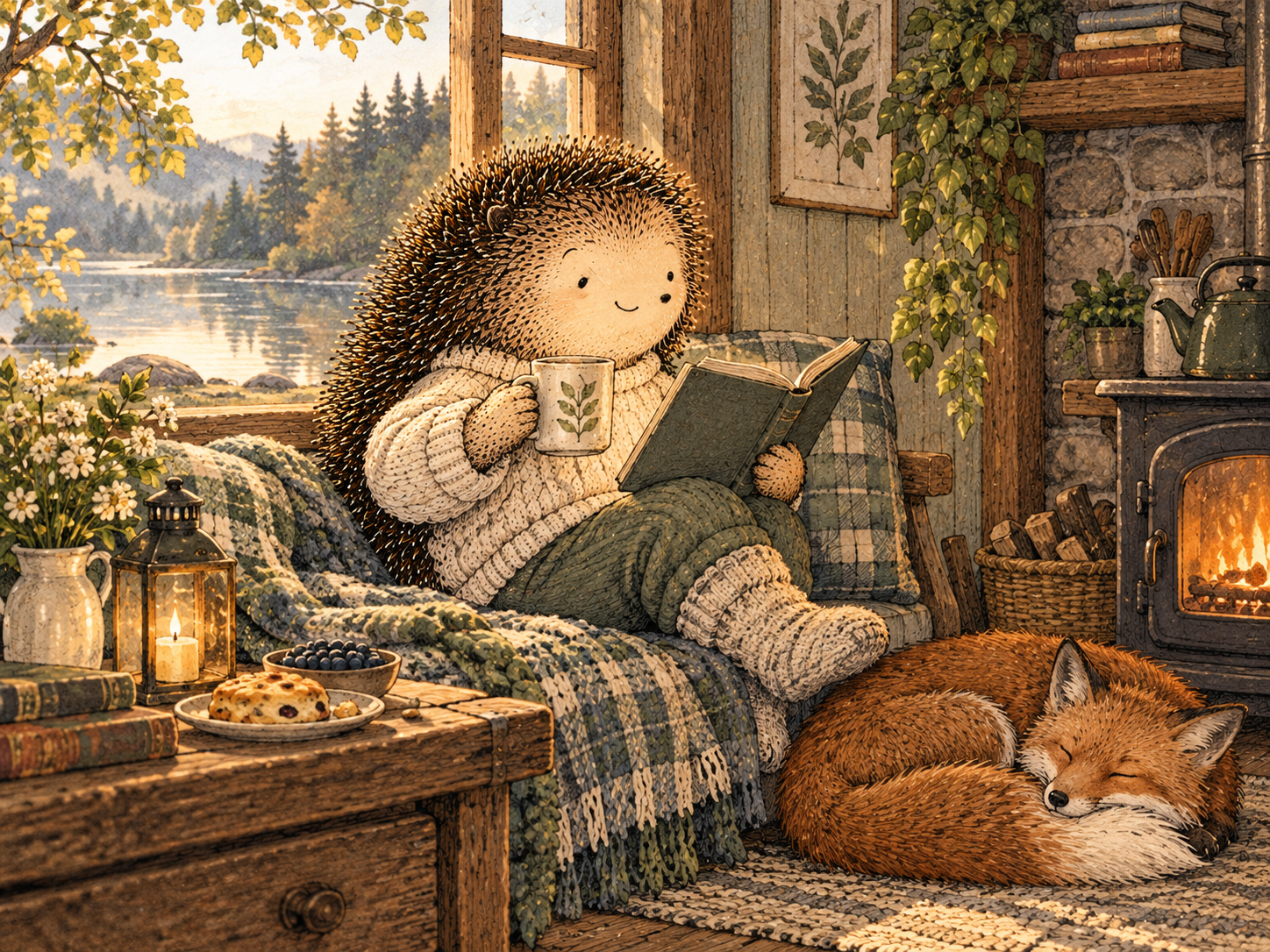 Day 237: Small Repeatable Pleasure Makes the Week Less Dependent on One Big Release. Woodland hedgehog illustration.