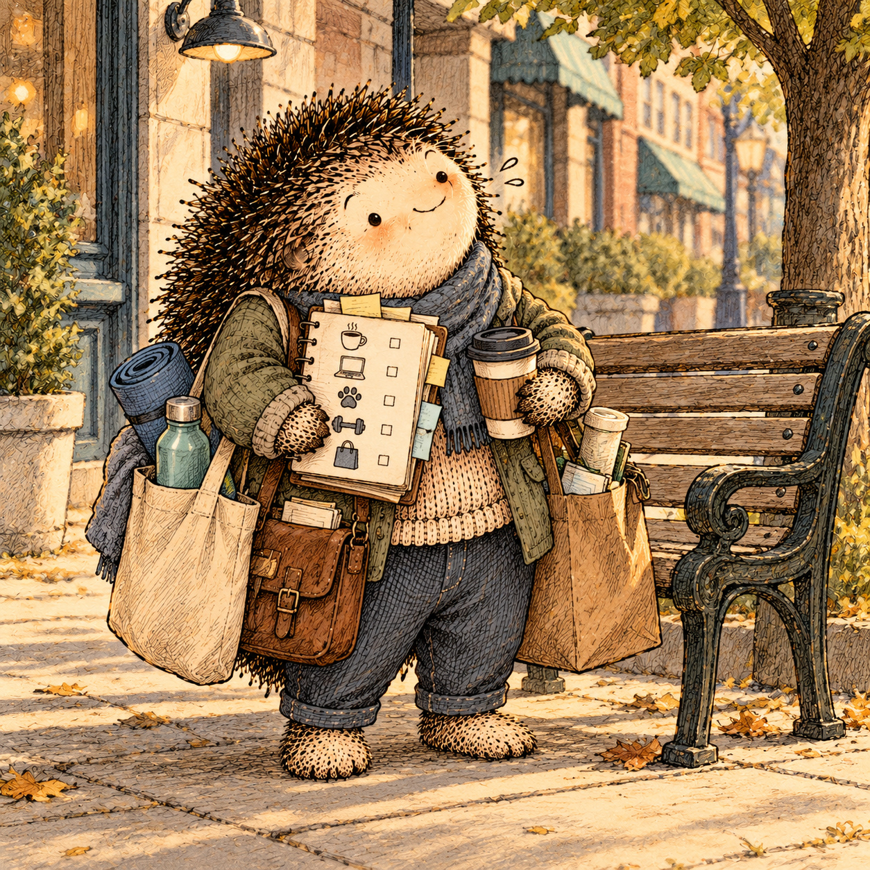 A gentle cream-faced, spiky-furred woodland companion exploring Day 295: Overpacked Days Create Predictable Weak Points