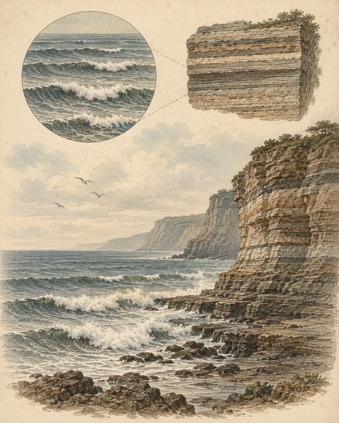 Vintage CWOB scientific illustration for Reputation Is Repeated Experience