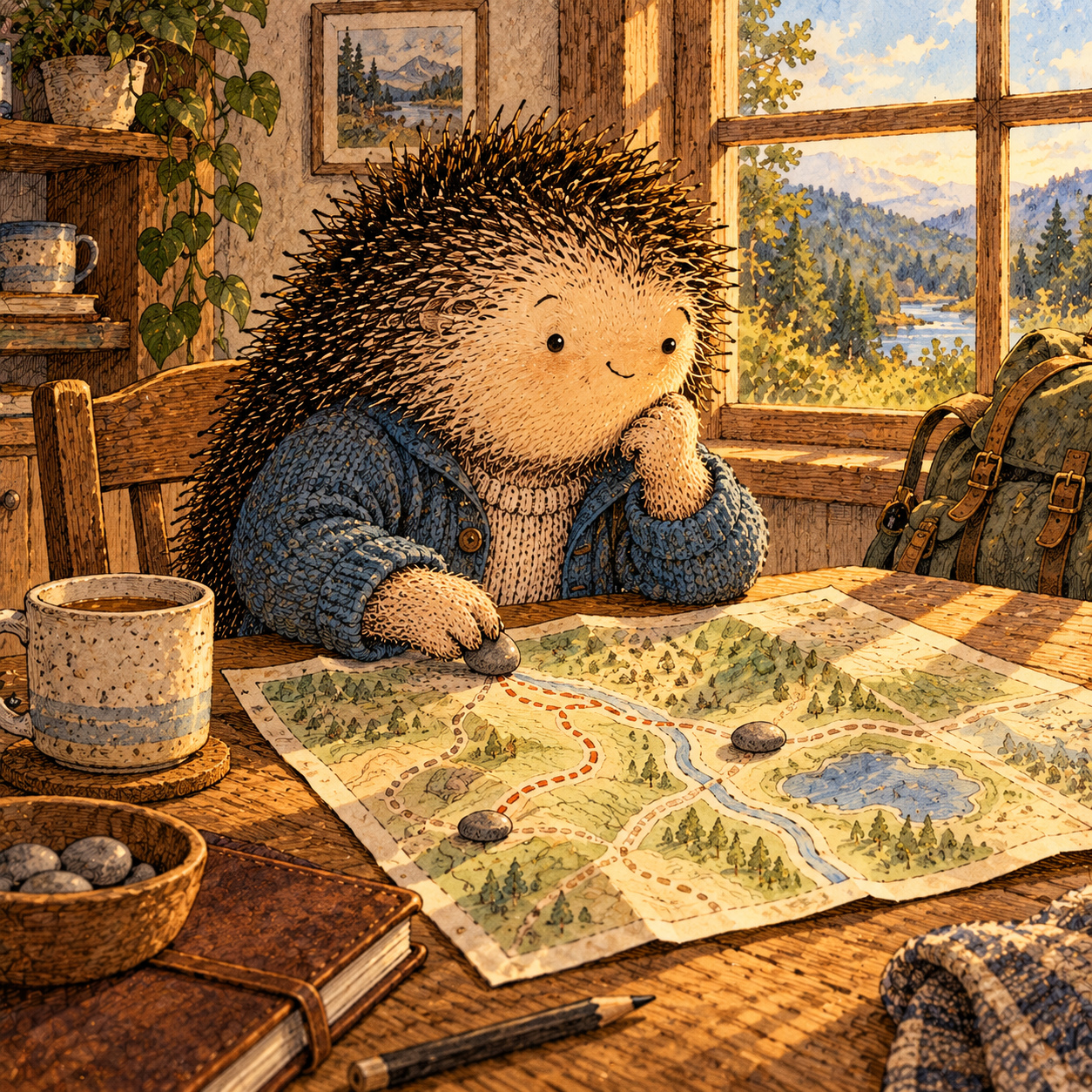 A gentle cream-faced, spiky-furred woodland companion exploring Day 27: Know Your High-Risk Moments