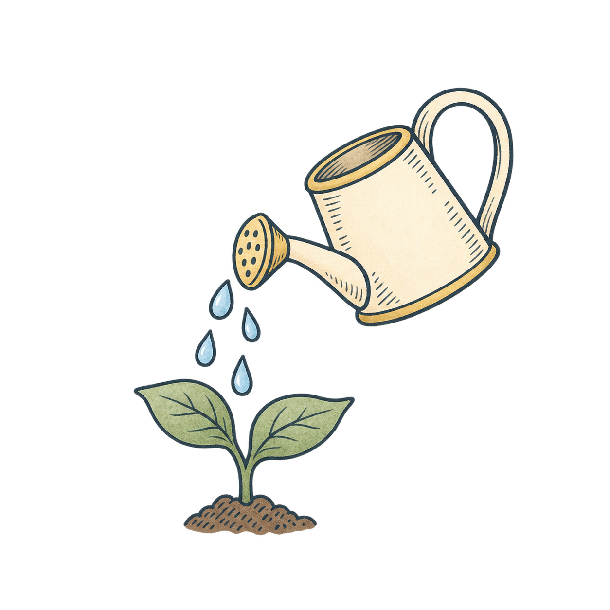 Illustrated icon: letting change unfold