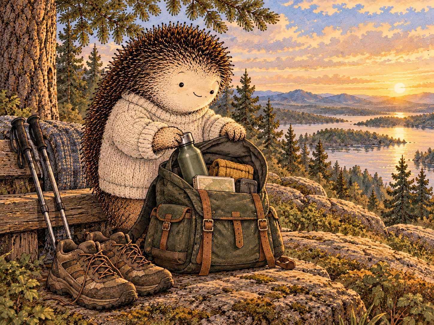 Day 78: You Spend Less Time Bargaining and More Time Changing the Situation. Woodland hedgehog illustration.