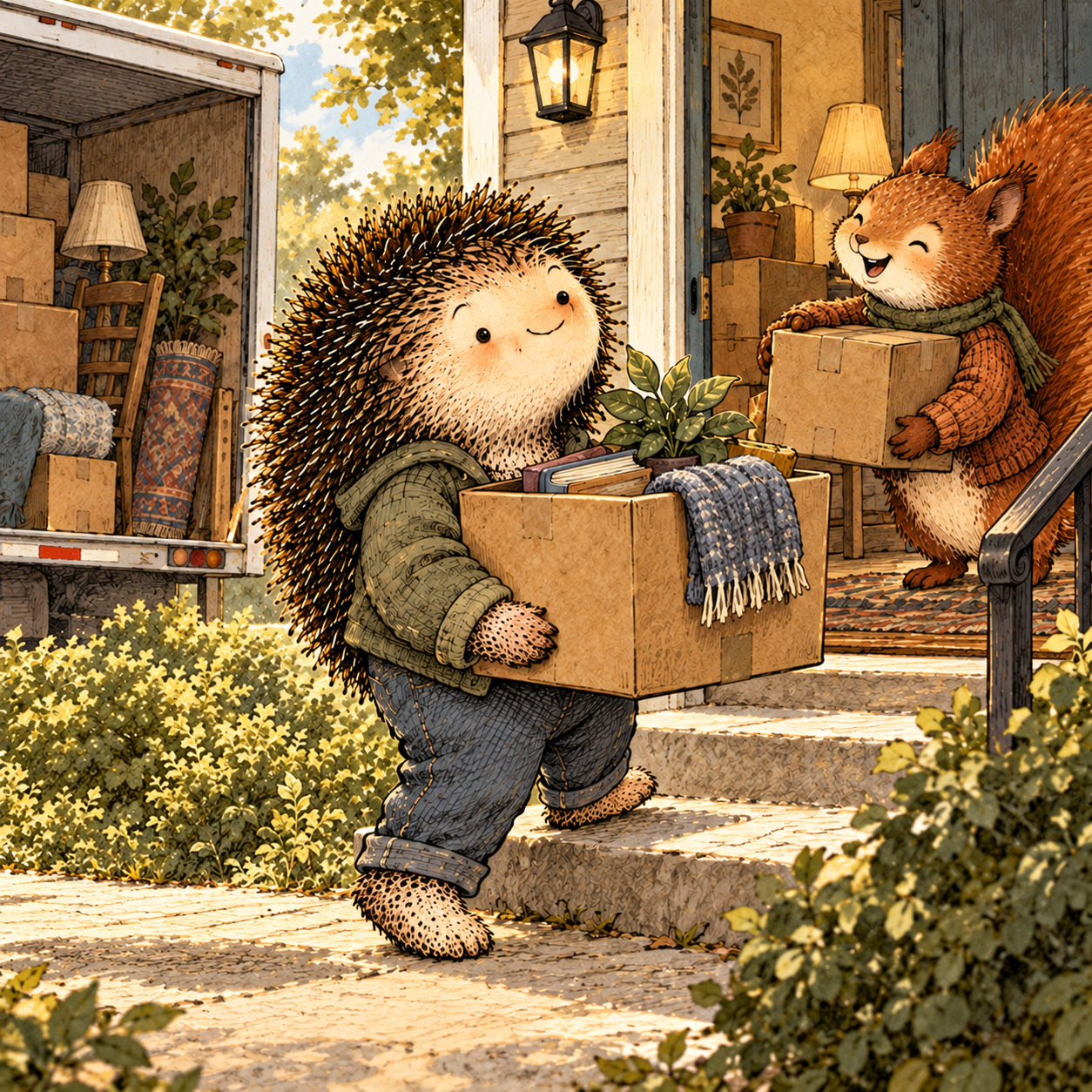 A gentle cream-faced, spiky-furred woodland companion exploring Day 276: Build a Social Life That Can Survive Change