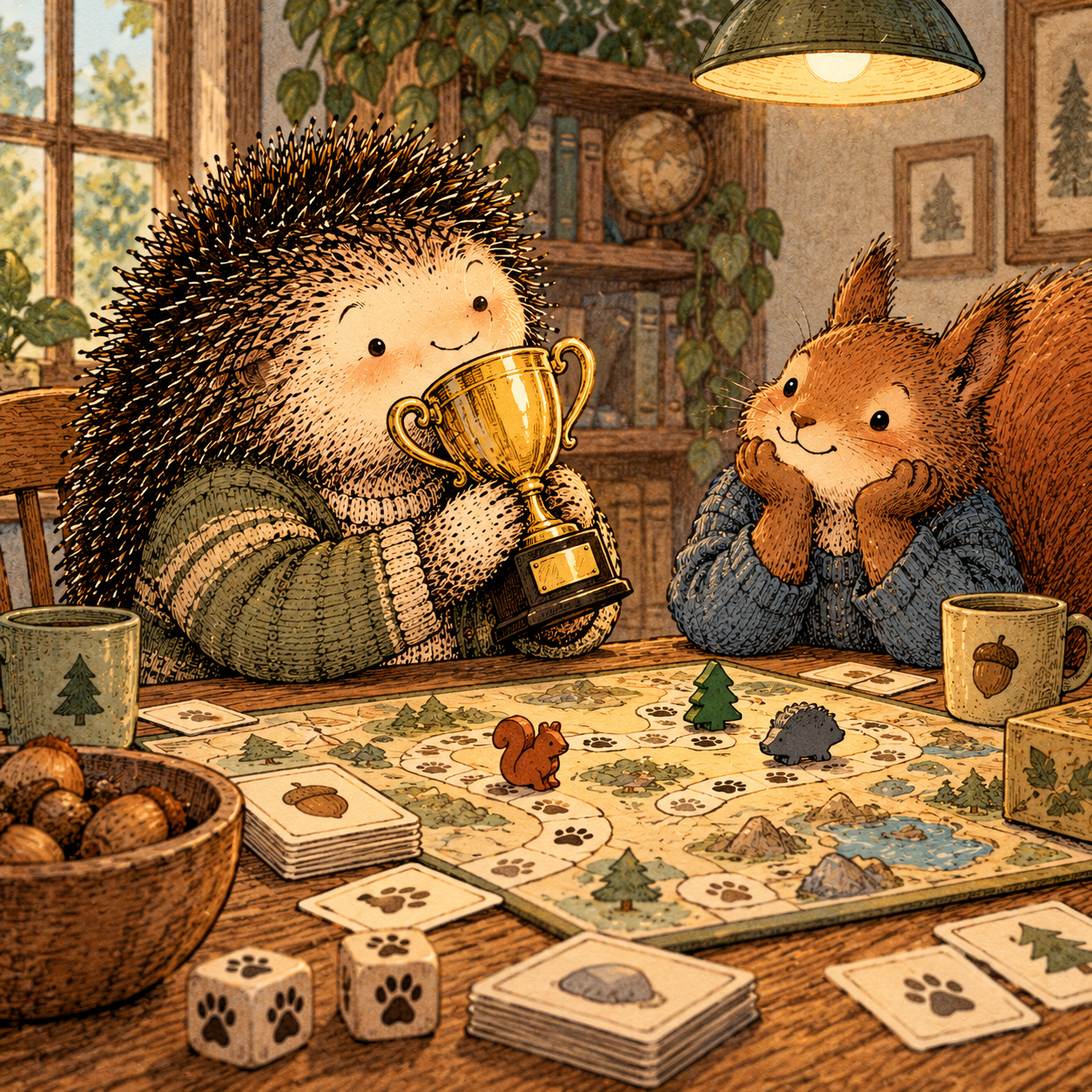 A gentle cream-faced, spiky-furred woodland companion exploring Day 249: When Winning Becomes the Reward