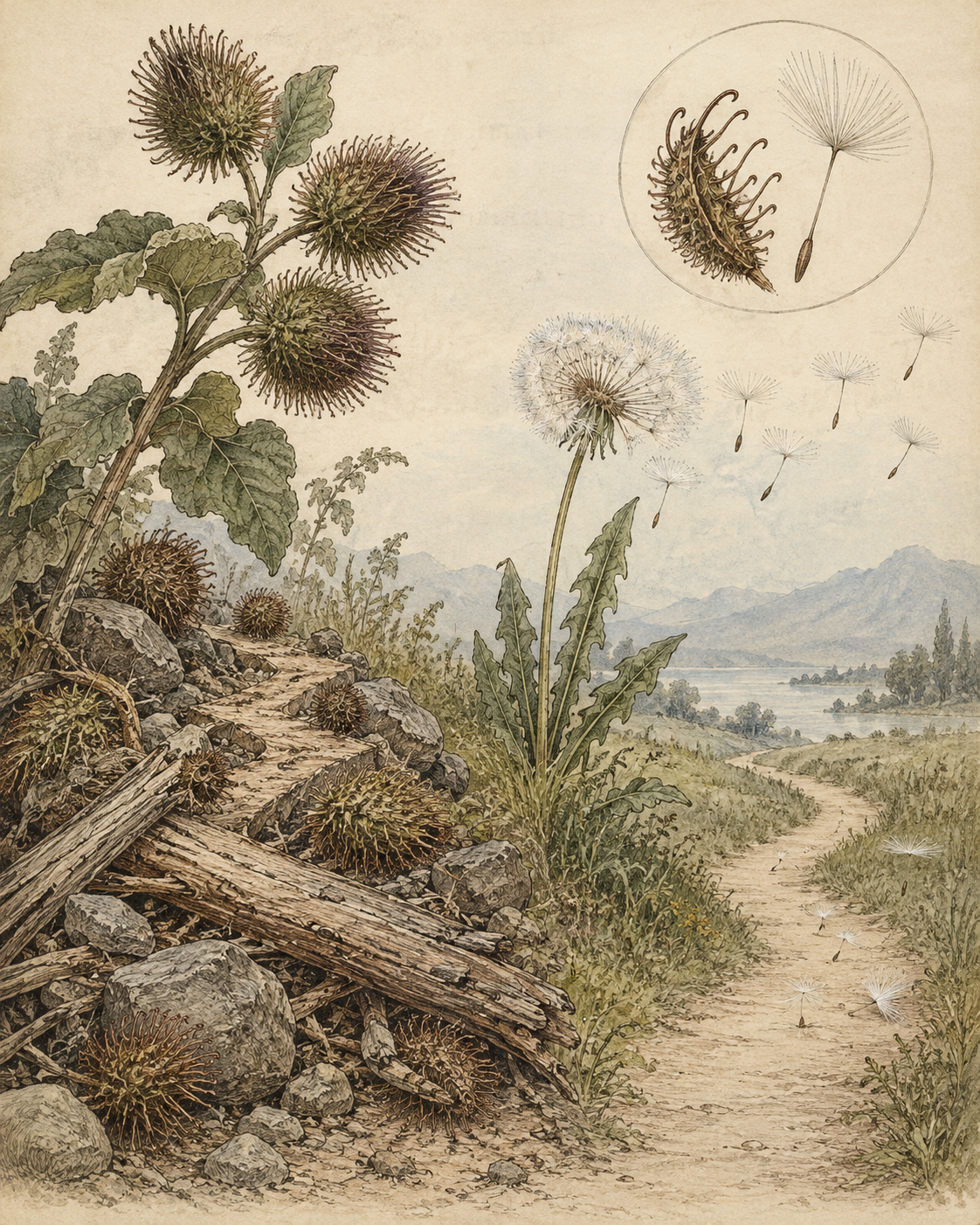 Vintage CWOB scientific illustration for Friction Works Both Ways