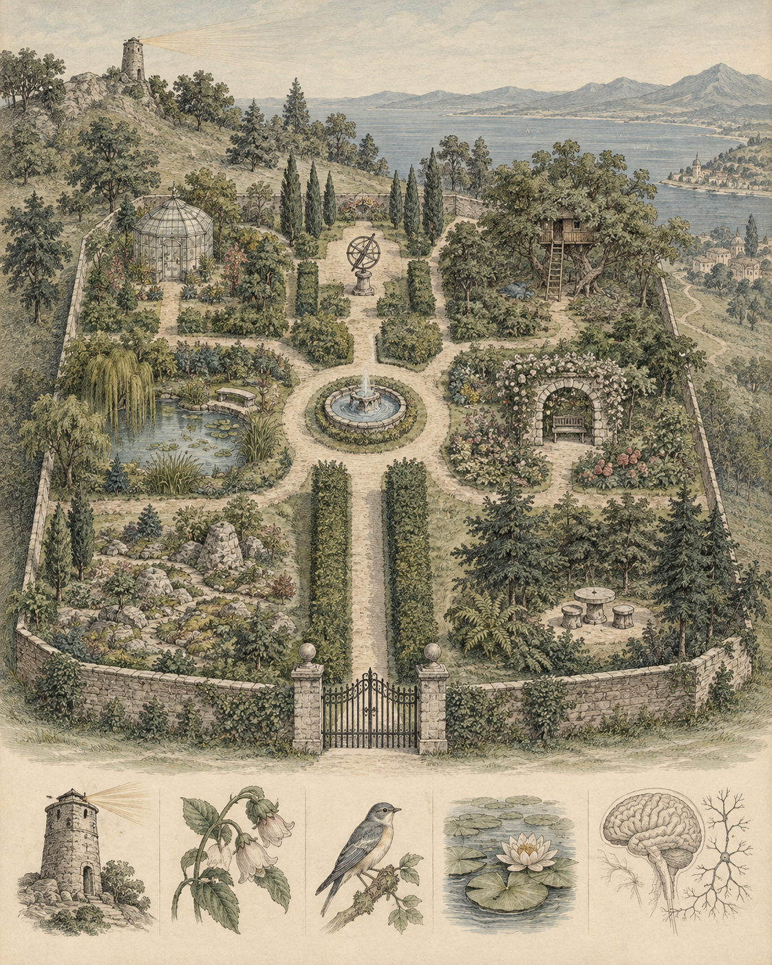 Vintage CWOB scientific illustration for Your Phone Is a Place You Spend Time