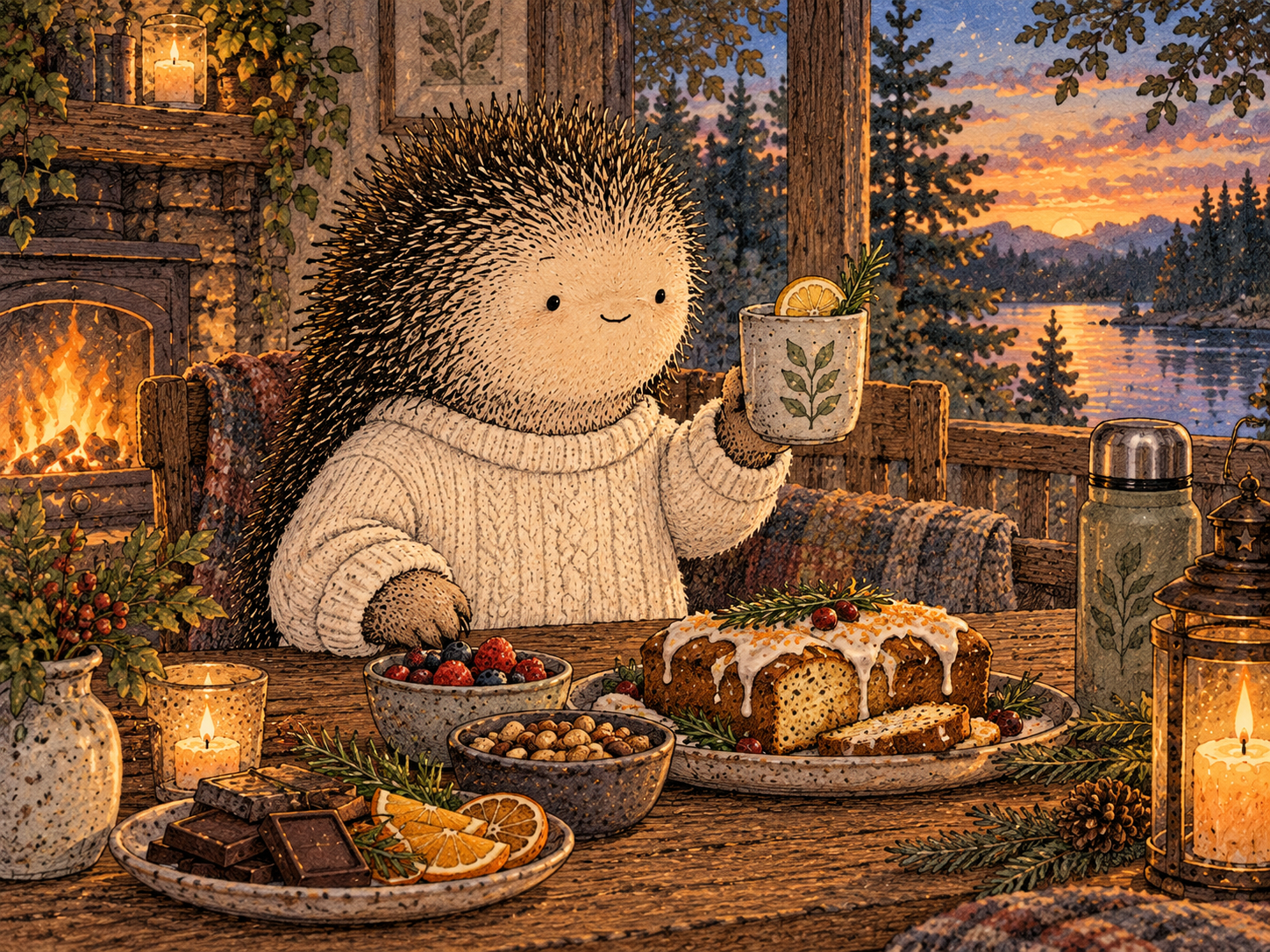 Day 83: Good News Can Stay Big Enough to Feel Like Good News. Woodland hedgehog illustration.