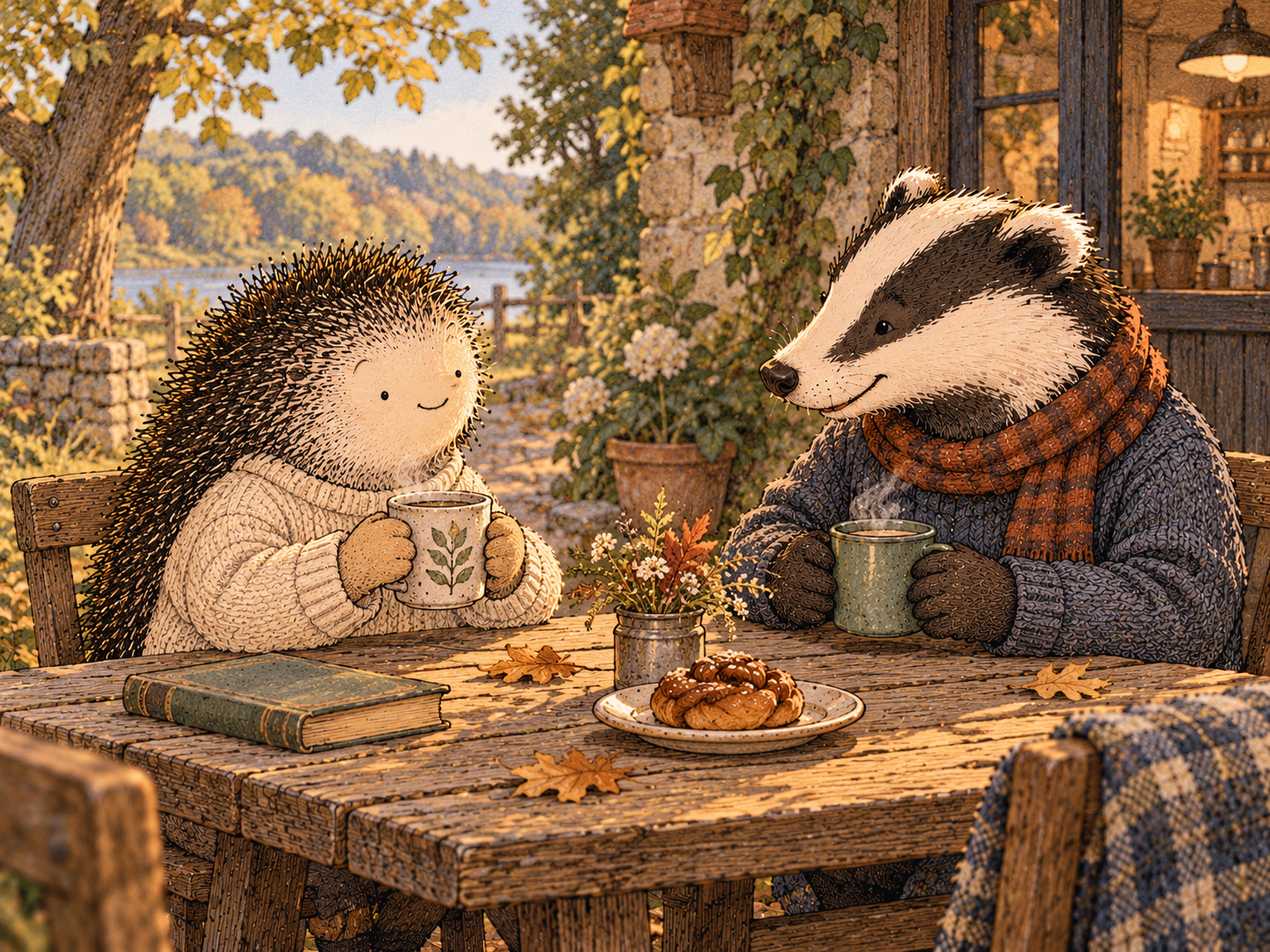 Day 173: Recurring Social Environments Create More Chances for Connection Than Waiting to Feel Socially Inspired. Woodland hedgehog illustration.