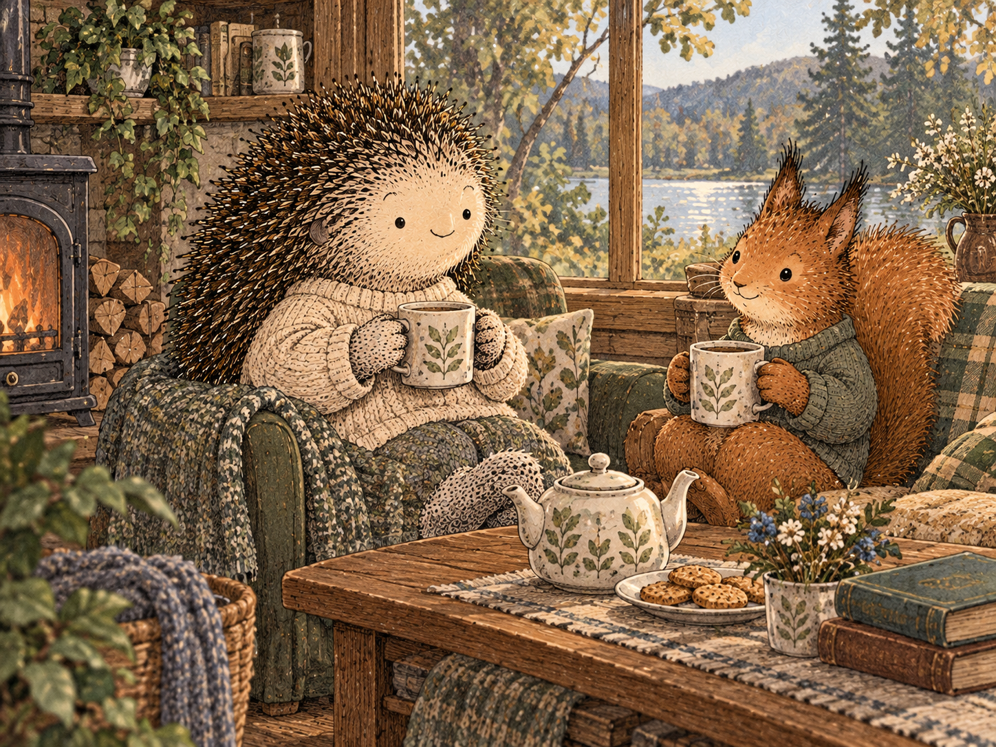 Day 260: Present-Tense Honesty Reduces the Work of Maintaining an Outdated Version of Yourself. Woodland hedgehog illustration.