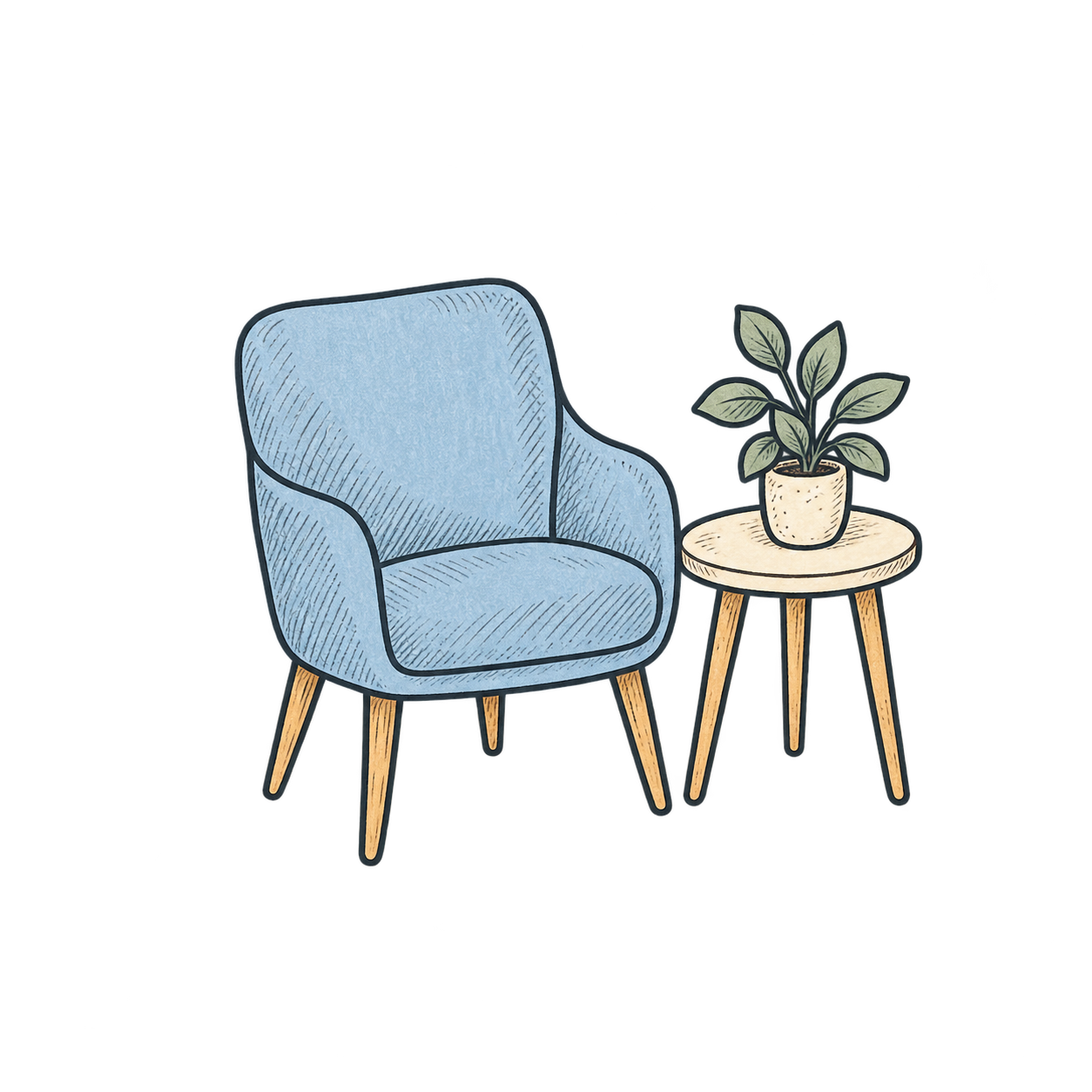 Illustrated icon: being more present