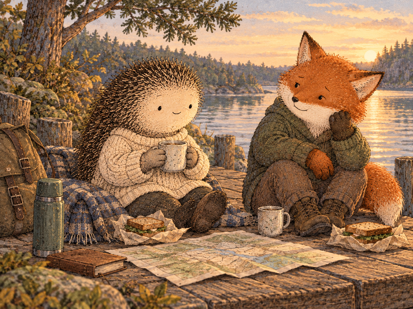 Day 153: Separating Approval From Respect Reduces How Many People Need to Agree With Your Life. Woodland hedgehog illustration.