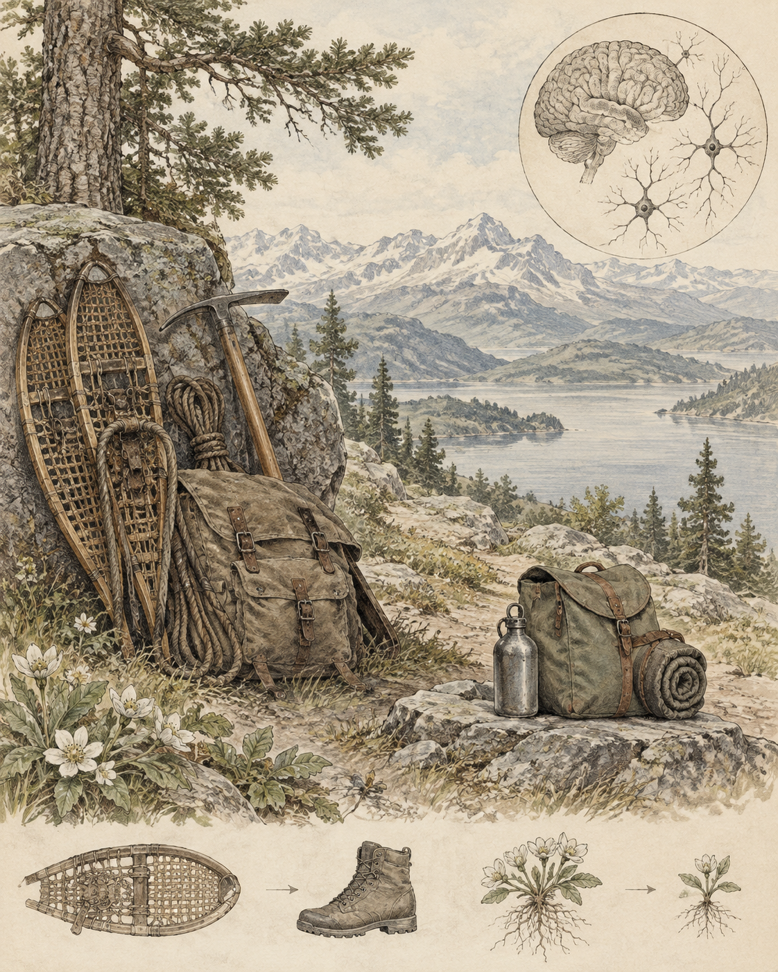 Vintage CWOB scientific illustration for Retire the Tools You No Longer Need