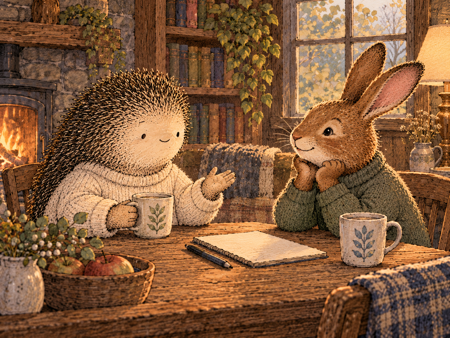 Day 170: A Clear Request Gives the Relationship a Fair Chance to Help. Woodland hedgehog illustration.
