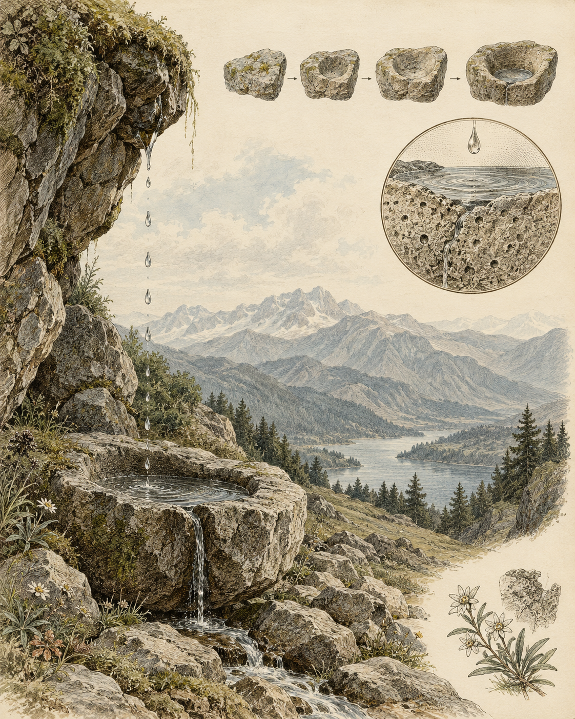 Vintage CWOB scientific illustration for Small Choices Need Time to Become Visible