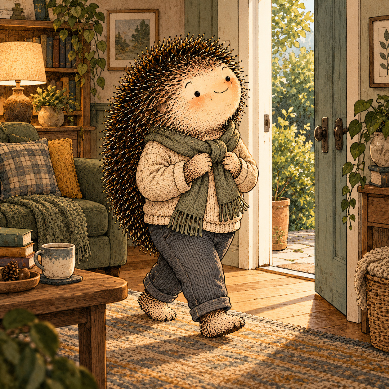 A gentle cream-faced, spiky-furred woodland companion exploring Day 127: Restlessness