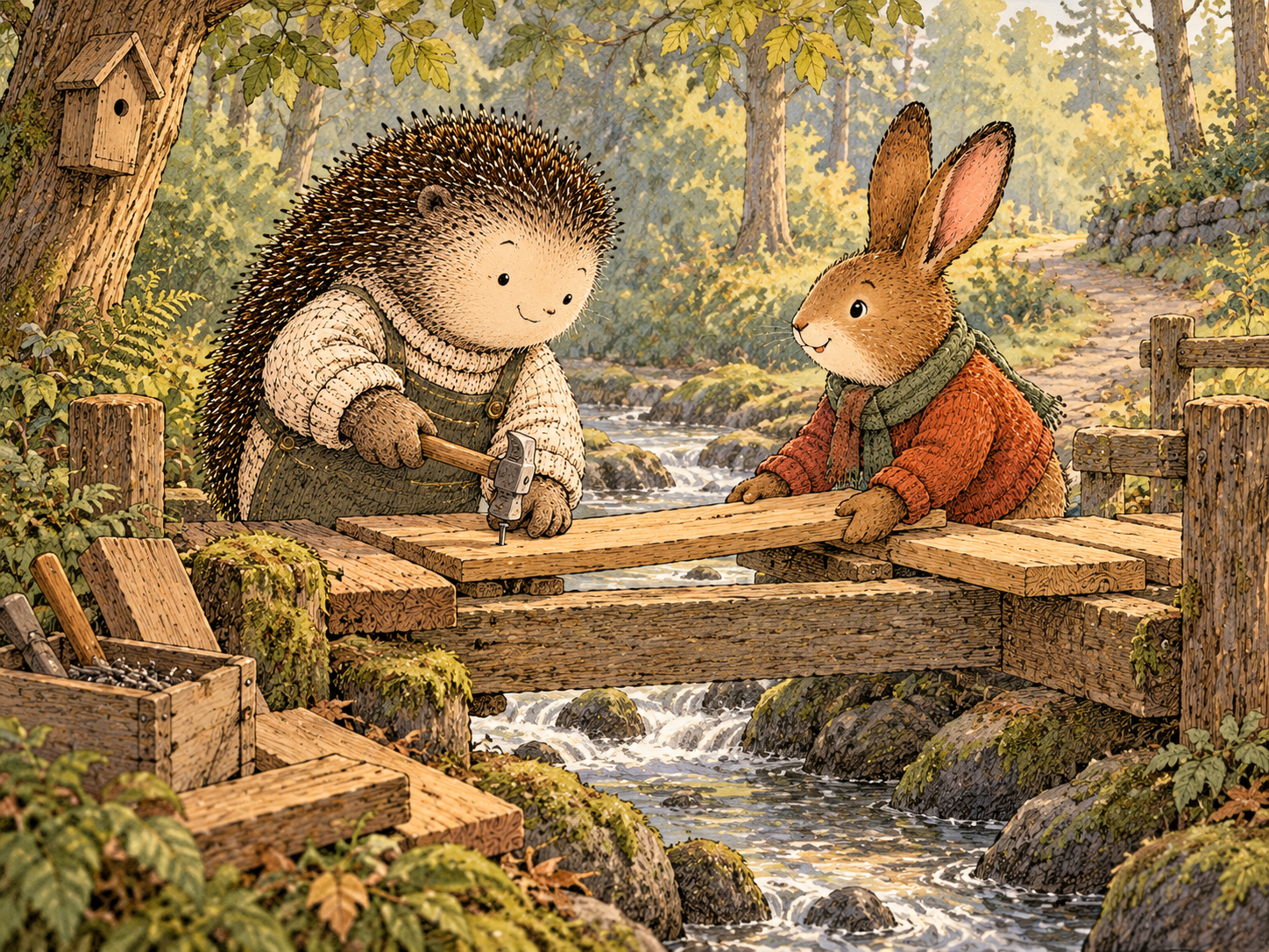 Day 267: Allowing Partial Fit Creates More Paths to Connection Without Requiring You to Lower Important Standards. Woodland hedgehog illustration.