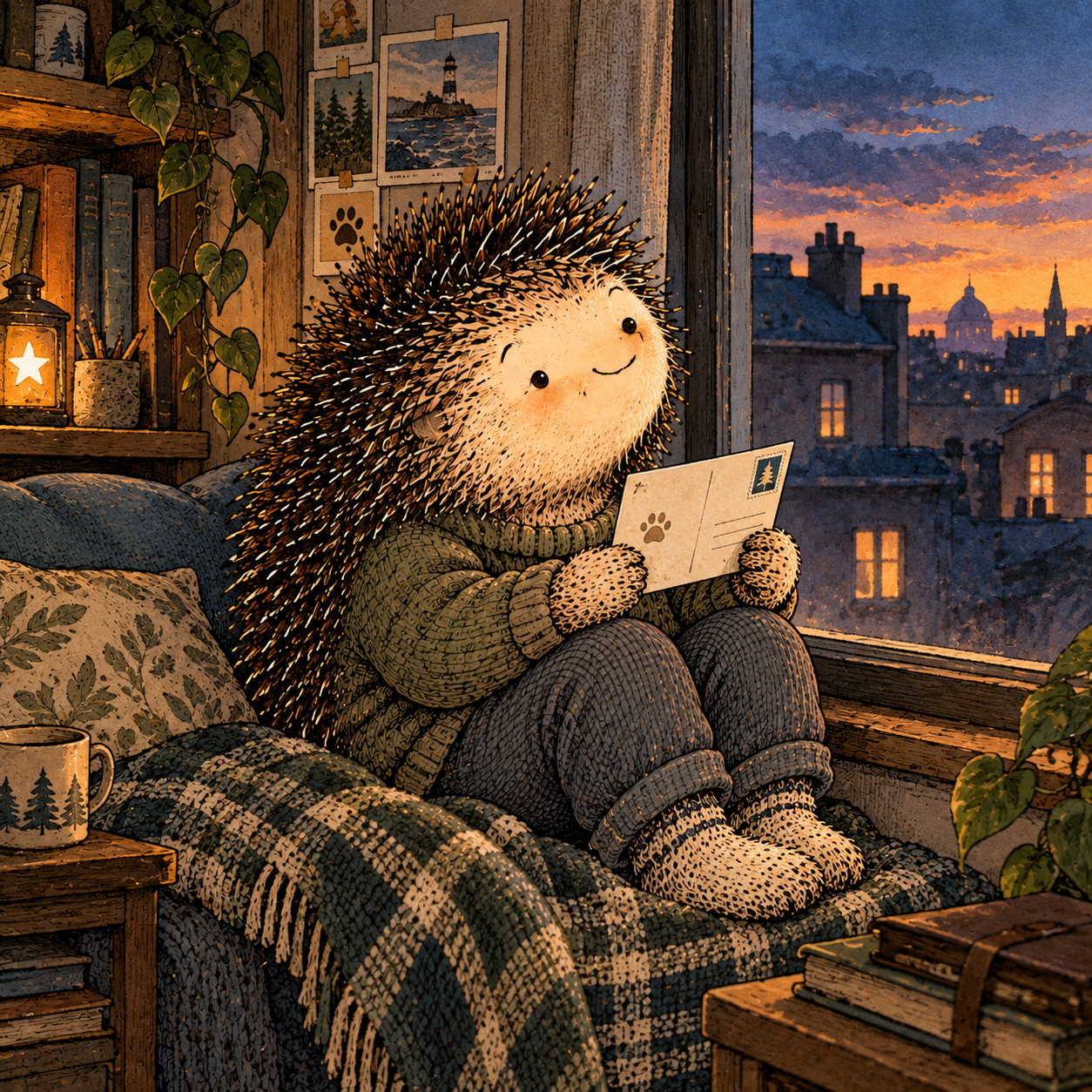 A gentle cream-faced, spiky-furred woodland companion exploring Day 128: Loneliness