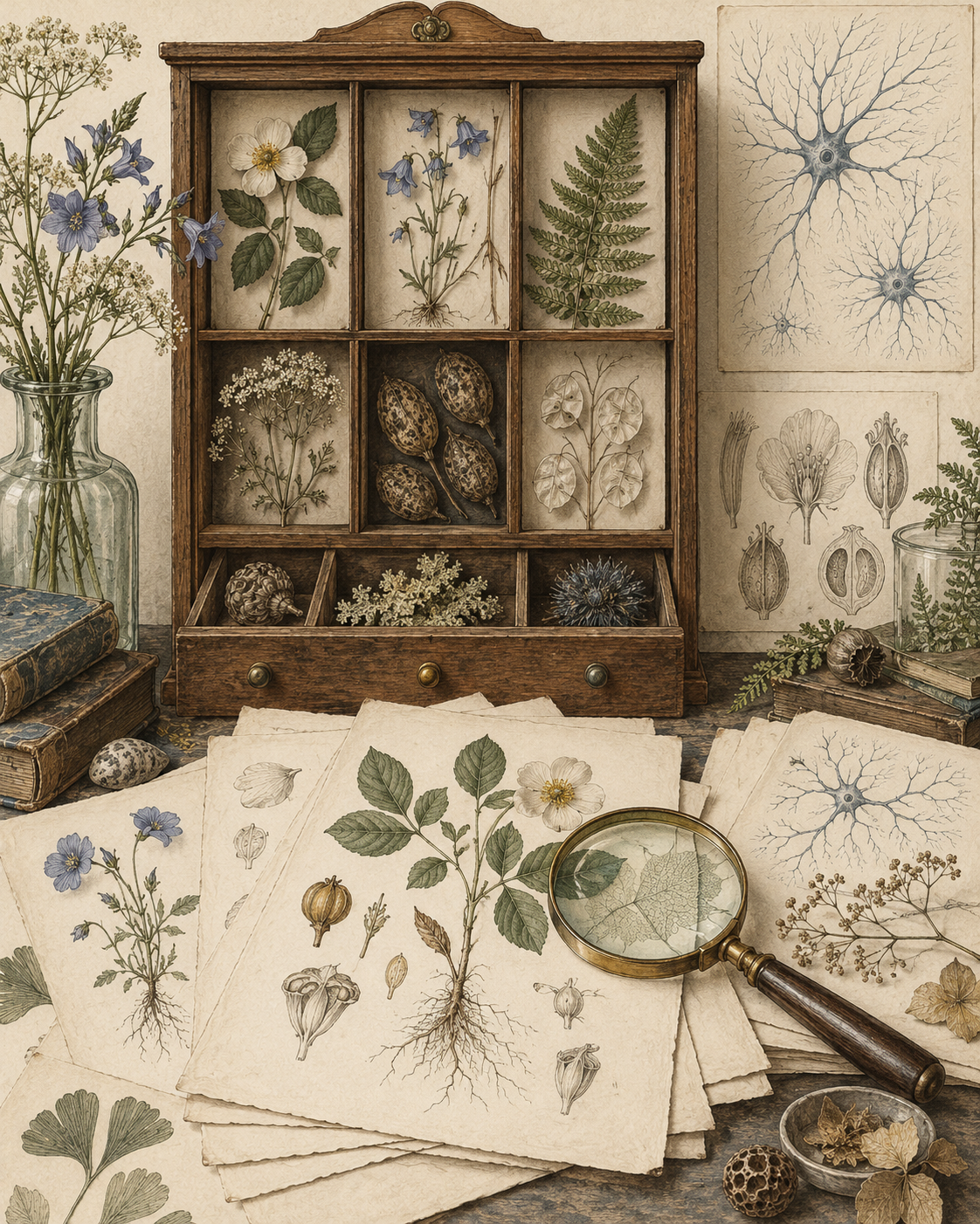 Vintage CWOB scientific illustration for Your Six-Month Report