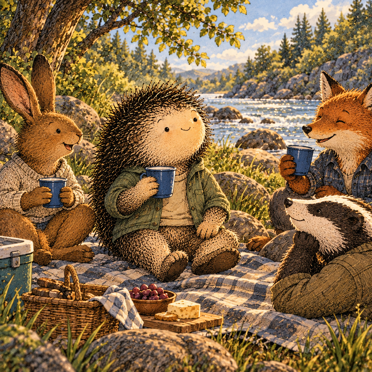 A gentle cream-faced, spiky-furred woodland companion exploring Day 18: The Social Test
