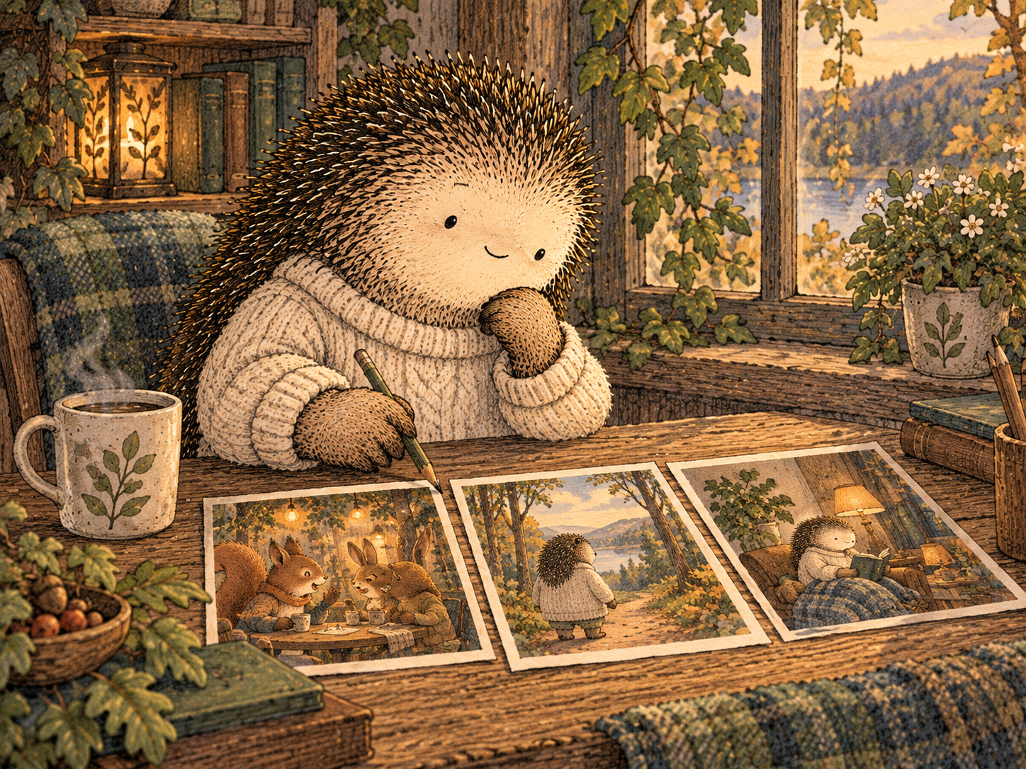 Day 264: Seeing Social Context as Environment Helps You Adjust Exposure Without Turning People Into Villains. Woodland hedgehog illustration.