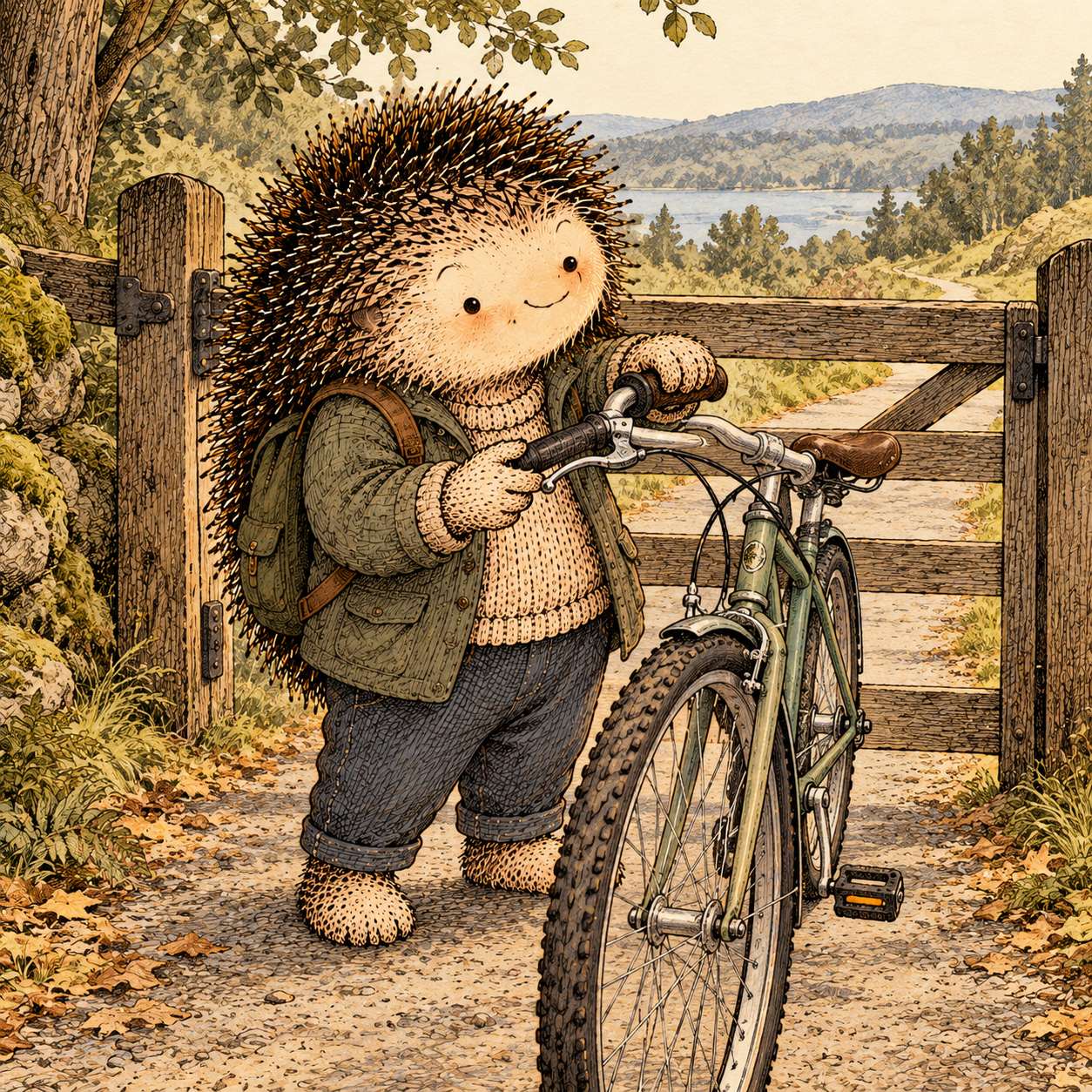A gentle cream-faced, spiky-furred woodland companion exploring Day 216: When Confidence Gets Too Comfortable