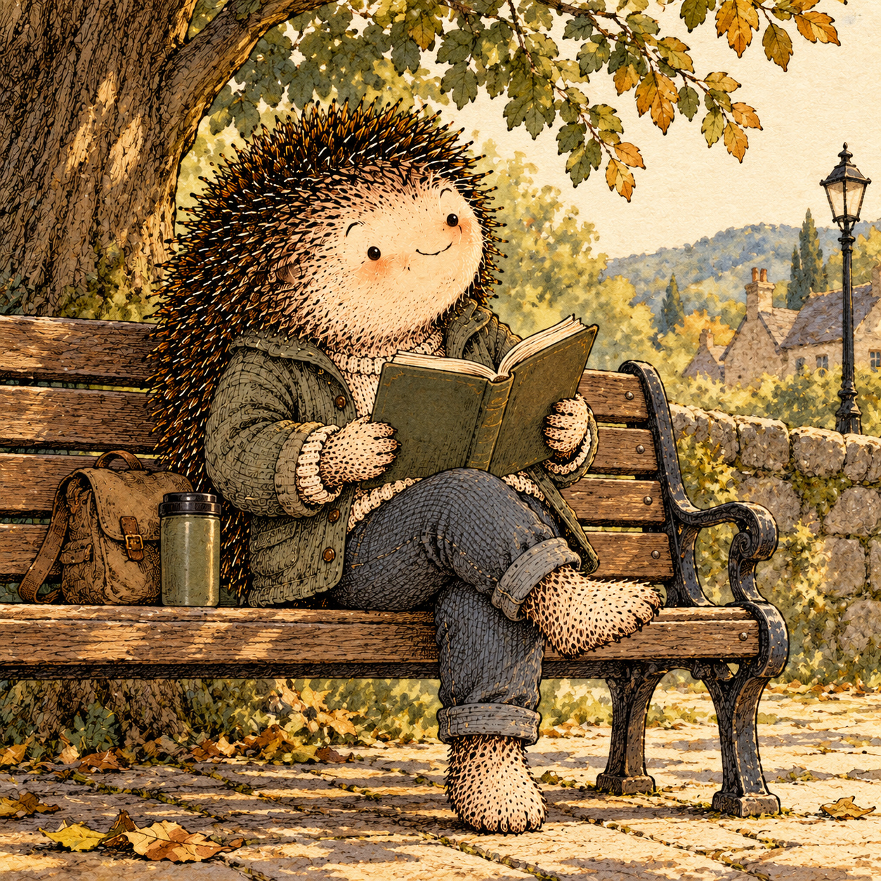 A gentle cream-faced, spiky-furred woodland companion exploring Day 213: The Quiet Confidence of Not Thinking About It
