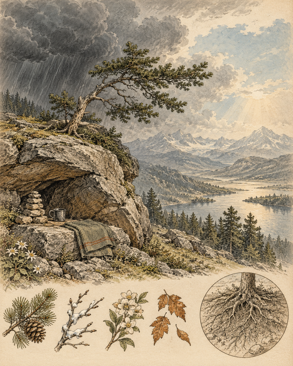 Vintage CWOB scientific illustration for What Should Stay Stable When Life Doesn't?