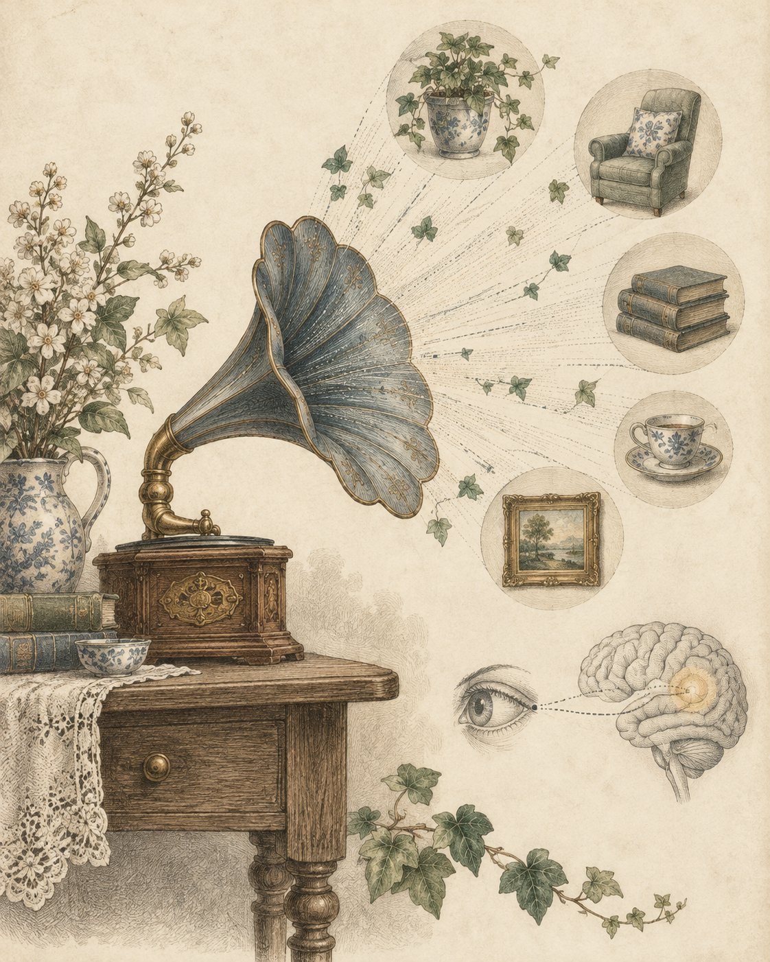Vintage CWOB scientific illustration for What Your Eyes Keep Seeing