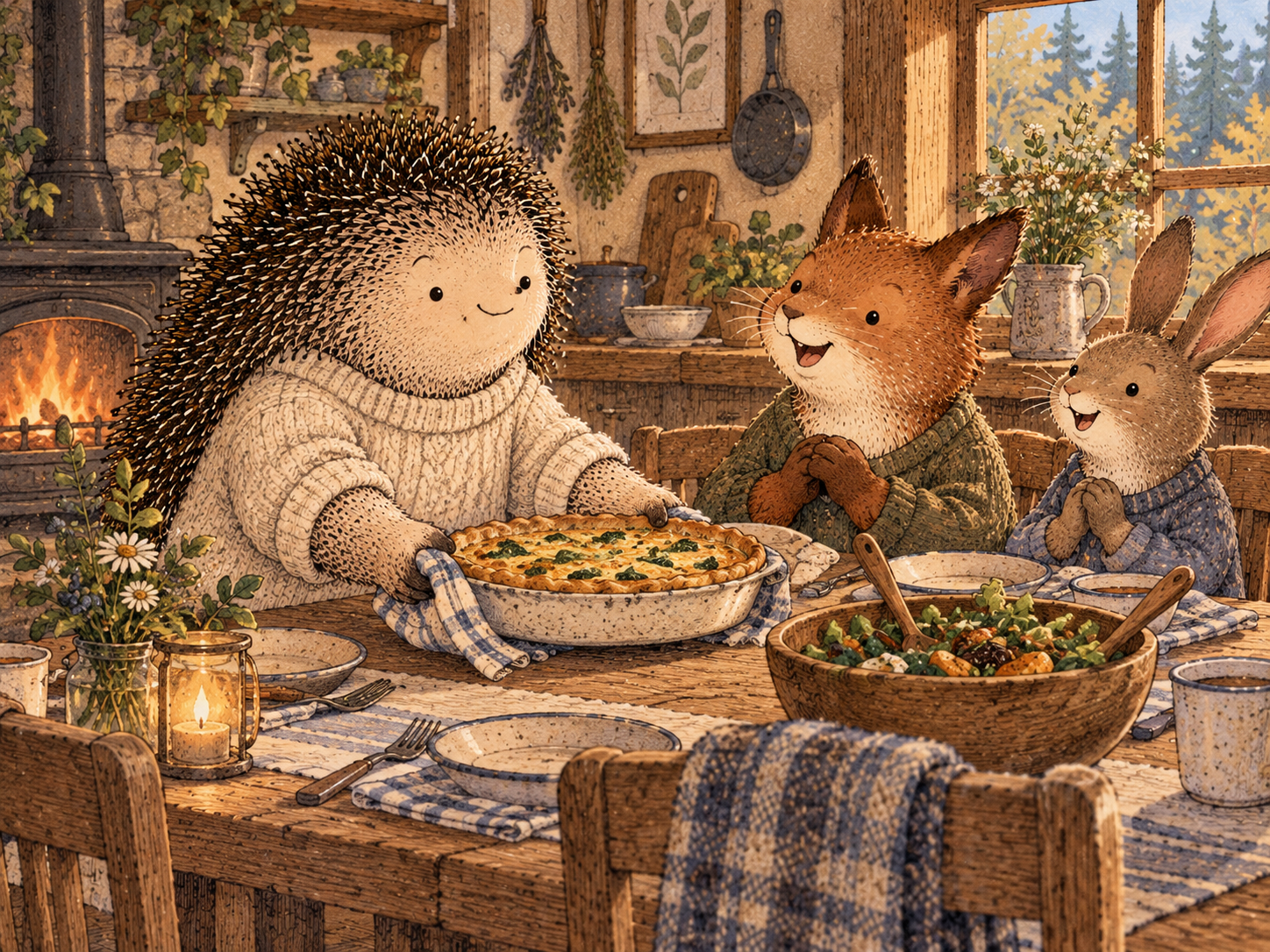 Day 275: Small Contribution Can Turn Passive Familiarity Into a Stronger Sense of Membership. Woodland hedgehog illustration.