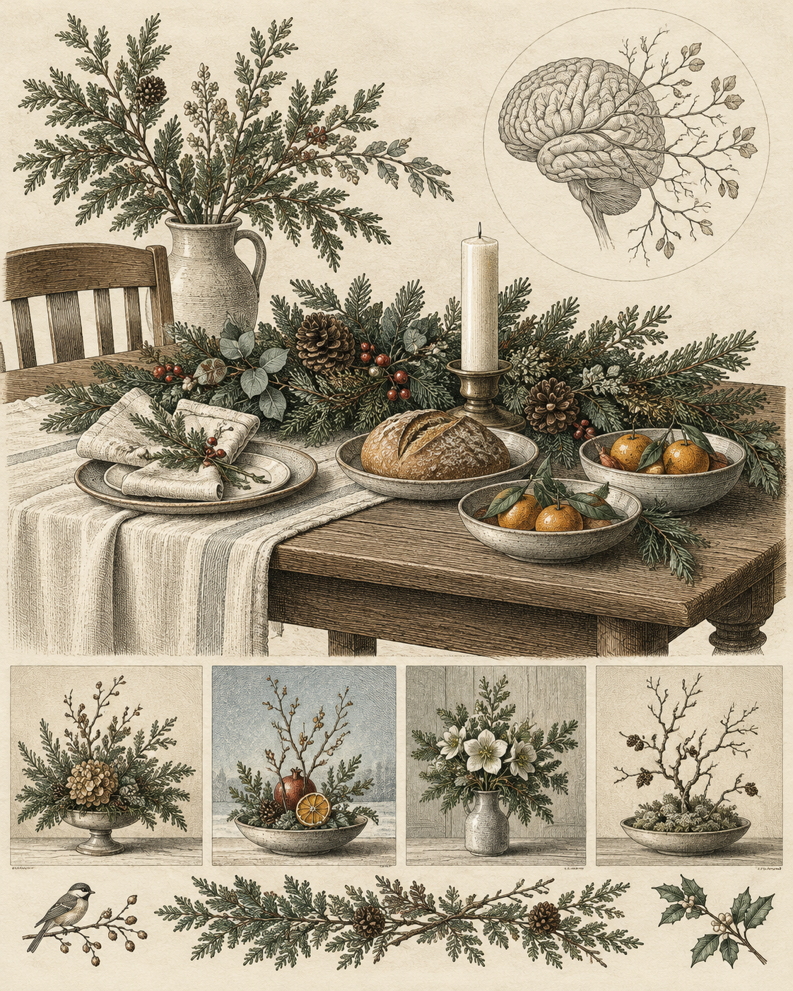 Vintage CWOB scientific illustration for Holidays Without Autopilot