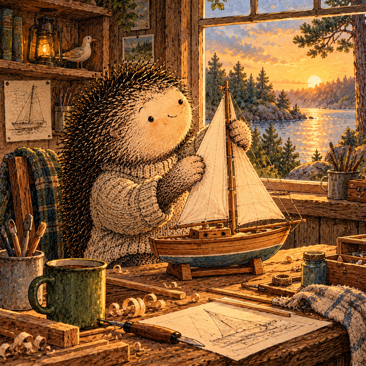 A gentle cream-faced, spiky-furred woodland companion exploring Day 63: Reward Seeking