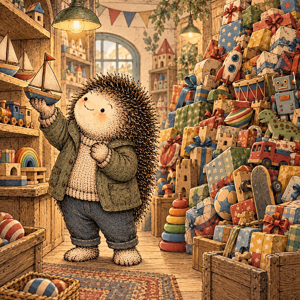 A gentle cream-faced, spiky-furred woodland companion exploring Day 241: The More Trap