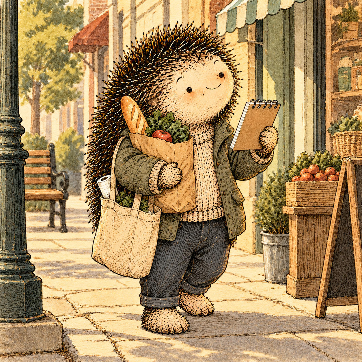 A gentle cream-faced, spiky-furred woodland companion exploring Day 186: When Life Gets Busy Again