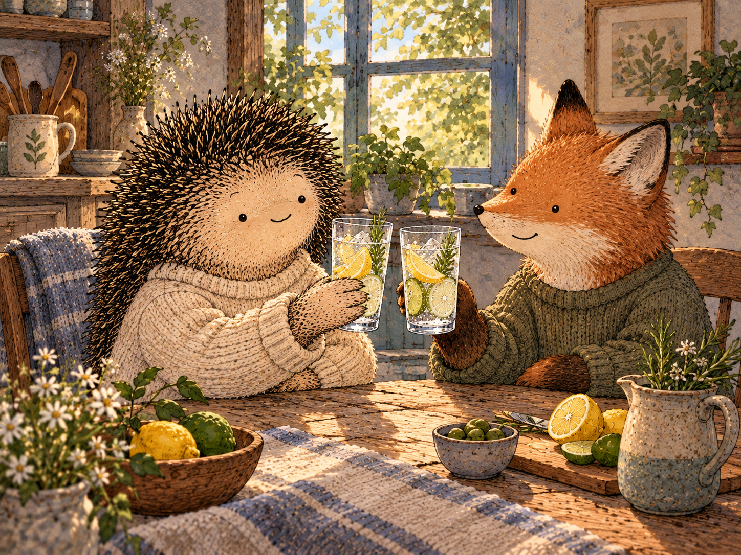 Day 19: You May Be Able to Keep the Ceremony Without the Consequence. Woodland hedgehog illustration.