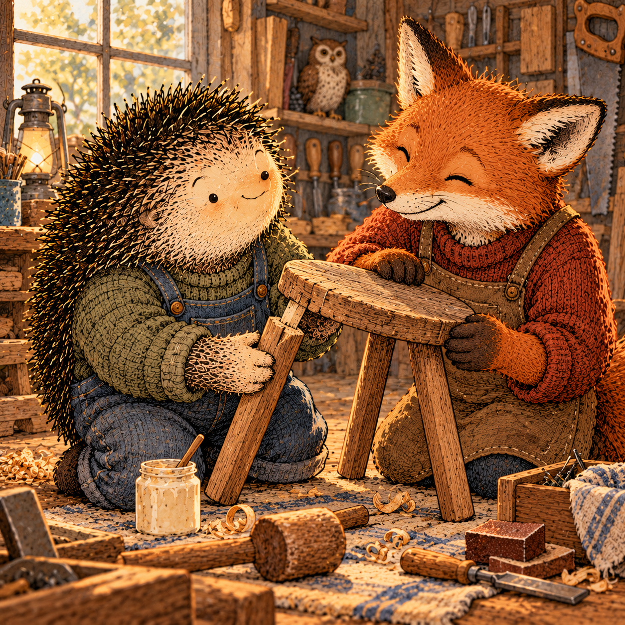 A gentle cream-faced, spiky-furred woodland companion exploring Day 169: Repair After Conflict